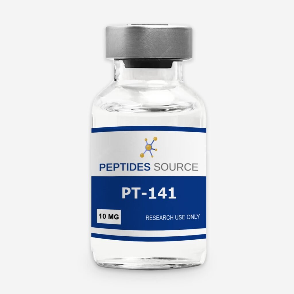 PT-141 peptide vial showcasing its potential benefits for enhancing libido and sexual function