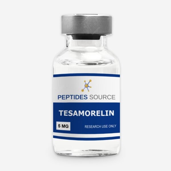 Tesamorelin peptide structure – a growth hormone-releasing hormone (GHRH) analog used for reducing visceral fat, improving metabolic health, and enhancing overall body composition.